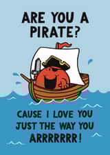 Funny Valentine's Day Card - Pirate created by Mr. Men