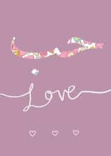 Elegant Valentines Card
Liberty of London inspired 
For your Love
Arabic/English created by Lil Nu Souk