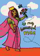 Cute Mother's Day Card - Beautiful Maa created by The Playful Indian