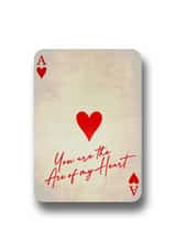 You are the ace of my heart card retro playing card valentines day anniversary created by Tom Spencer