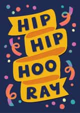 Fun Congratulations Card - Hip Hip Hooray - Confetti created by Always with Love