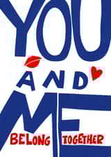 Bold Anniversary Card – Valentines Day – You & Me Belong Together created by Kasia Cards