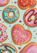 Cute Valentine's Day Card - Donuts - Sprinkly The Best created by EvercrafterDesign