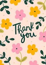 Pretty Thank You Card - Pink Florals created by Abbie Imagine