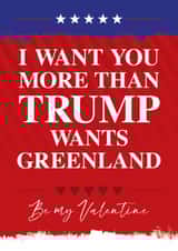 Funny Valentine's Day Card - More Than Trump Wants Greenland created by Wordplay Design
