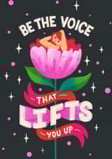 Empowering Card for Her- Floral Illustration with Typography created by Vinitha Mammen