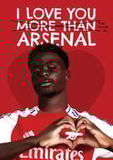 Funny Valentine's Day/Anniversary Card - Bukayo Saka - Arsenal created by AbiGoLucky