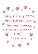 Heartfelt Birthday Card - For Fiancé - For Him - For Boyfriend created by HCD Illustration