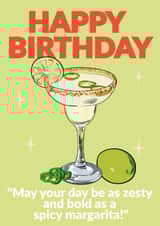 Arty Birthday Card - Spicy Margarita created by Jon Downer