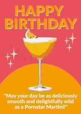 Fun Birthday Card - Pornstar Martini - Cocktail created by Jon Downer