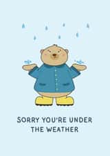 Cute Get Well Card - Under The Weather - Bear In The Rain created by CBL