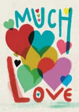 Fun Love & Friendship Card - Much Love - Hearts created by Pretty Pretty Bad