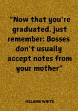 Funny graduation card - Advice for graduated student created by Fee Fee