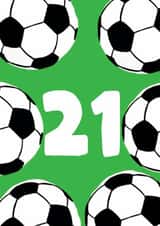 Classic Birthday Card - 21st - Football created by tea please
