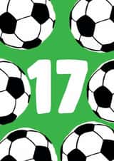 Classic Birthday Card - 17th - Football created by tea please