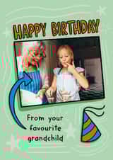 Personalised Birthday Photo Card created by TeePee Creations - Cute Birthday Card - Favourite Grandchild