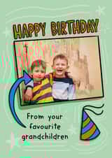Personalised Birthday Photo Card created by TeePee Creations - Cute Birthday Card - Favourite Grandchildren