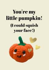 Cute anniversary or valentine card for your partner - my little pumpkin created by Milliewest