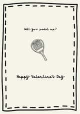 Fun Valentine's Day card for padel fans - Will you padel me? created by Tainted Genie