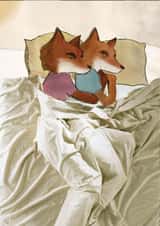 Spooning Foxes Card - Valentines - Anniversary - Love created by Greyling Post