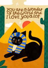Cute Anniversary Card - Ancient Egyption Cat created by Nikki Miles