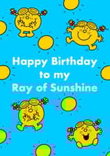 Cute Birthday Card - Little Miss Sunshine - For Her created by Mr. Men