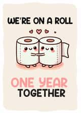 Happy Paper On a Roll Anniversary Card created by The Playful Press