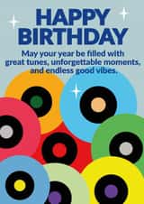 Fun Birthday Card - For Him - Vinyl Records created by Jon Downer