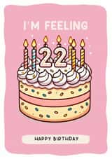 I'm Feeling 22 Taylor Swift Inspired Cute Pretty Birthday Card created by The Playful Press