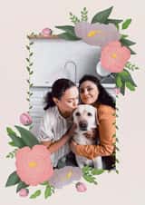 Personalised Birthday Photo Card created by Smith & Wild - Pretty Birthday Card - Floral Frame