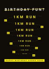 Fun Birthday Card - For Hyrox Hero - Running created by Digital Waves