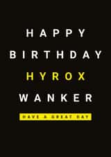 Rude Birthday Card - Hyrox - Fitness created by Digital Waves