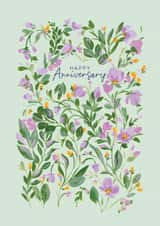Classic Anniversary Card - For Her - Purple Flowers created by Rebecca Prinn
