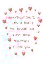 Heartfelt New Home Card - Congratulations To Us - First Home created by HCD Illustration