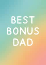 Classic Father's Day Card - Stepdad - Bonus Dad created by Jeff and the Squirrel