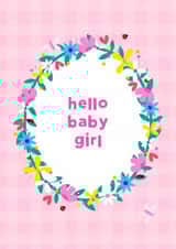 Sweet floral New Baby card - Baby Girl created by Jessica Rachel Sharp