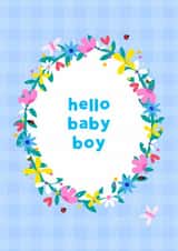 Cute pastel new baby card - Baby Boy created by Jessica Rachel Sharp
