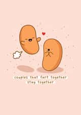Cute Anniversary Card - Farting Beans created by Rosalie Perl