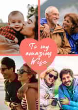 Personalised Anniversary Photo Card created by Spark and Wild - Classic Birthday/Anniversary Card - Amazing Wife