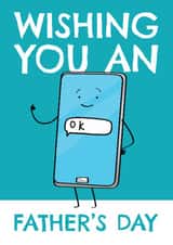 Funny Father's Day Card - Dad Texting - OK Text created by AbiGoLucky