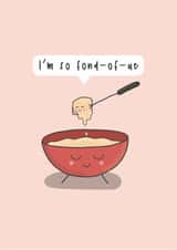 Cute Anniversary Card - Fondue created by Little Big Pie