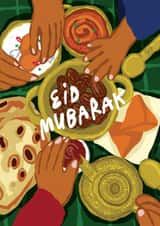 Fun Faith Card - Eid Mubarak Celebration Card - Let's Feast created by The Playful Indian