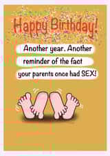 Remind them where they came from on their birthday with this funny card! created by Gary Jones