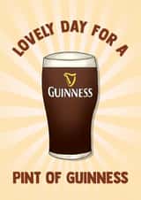 Arty Birthday Card - Lovely Day For A Guinness created by Poppy & Mabel 