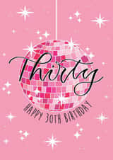 Fun 30th Birthday Card - For Her - Disco Ball created by The Amyverse