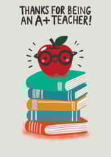 Cute Thank You Card - For Teacher - A+ Teacher created by Corrie Joy Creative