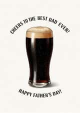 Fun Father's Day Card - Pint Of Guinness - Best Dad Ever! created by Never Basic Club