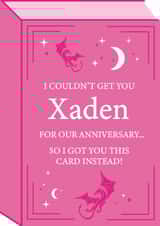 Fun Anniversary Card - For Her - Xaden - Fourth Wing created by Tiger Feet Creations