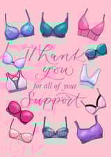 Fun Thank You Card - Bras - Support created by The Amyverse