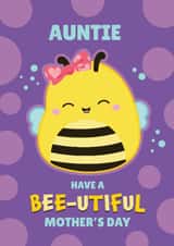 Cute Squishmallows Bee Mother’s Day Card for Auntie created by Danilo